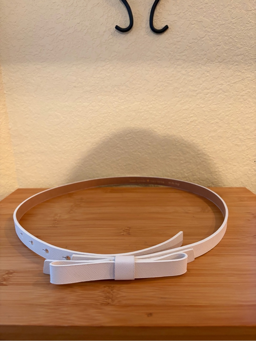 kate spade white bow belt